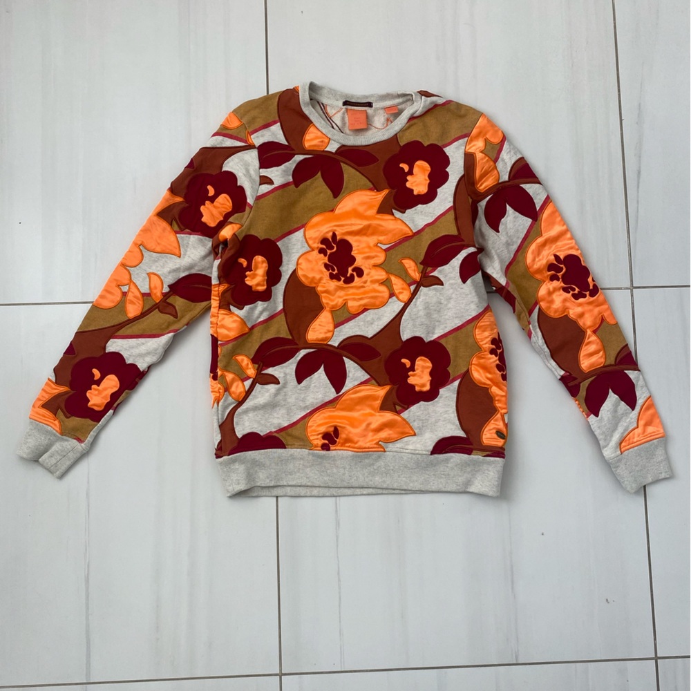 Scotch & Soda orange floral sweater